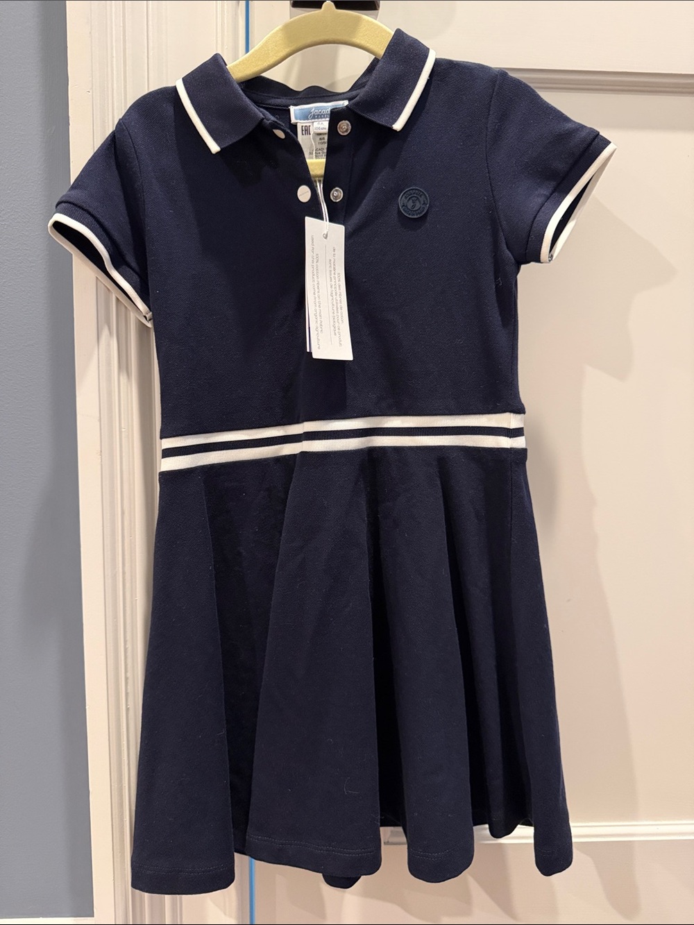 Jacadi Navy and White Polo Dress for Girls